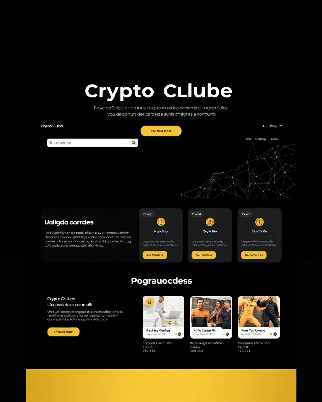 CryptoClube, Comunidade Cripto, trabalho de sites do Digitais Studio no Funchal