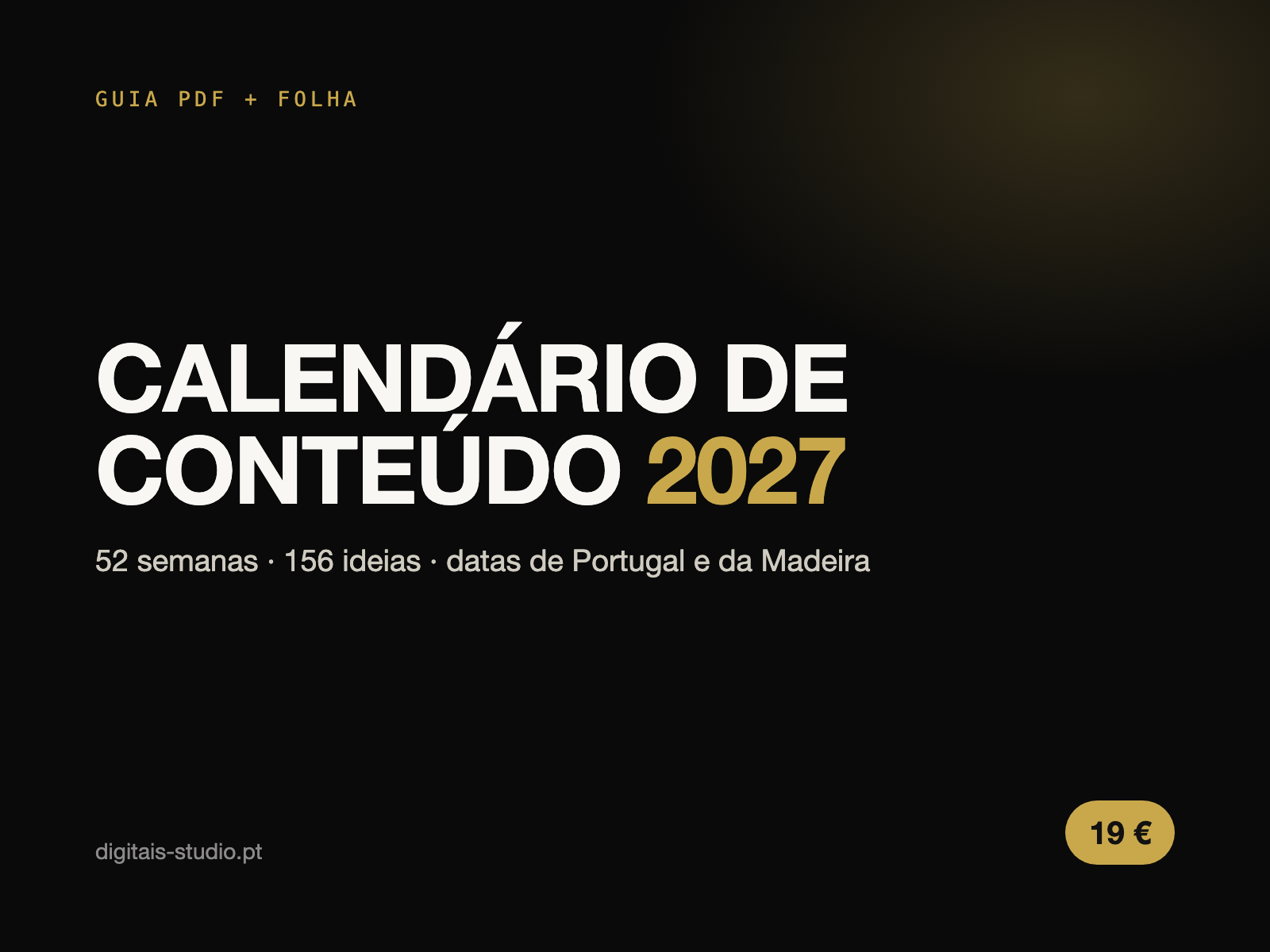 Calendário de Conteúdo 2027